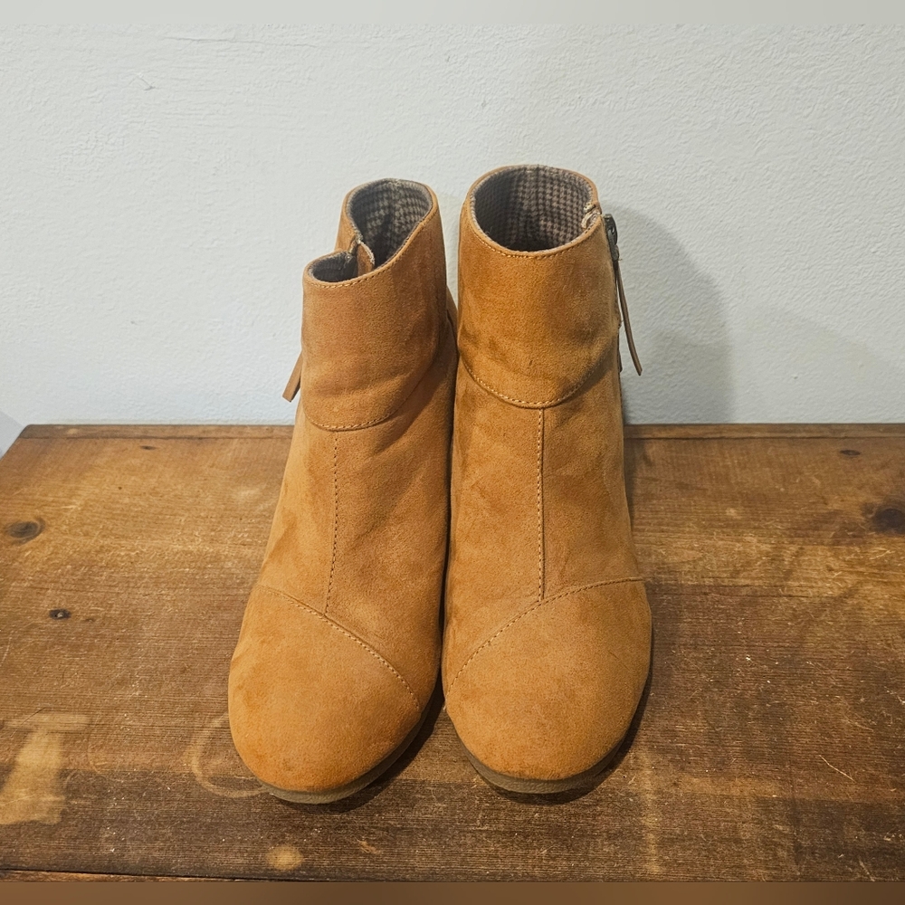 Wedge Heel Bootie Boots Suede - Picture 9 of 9